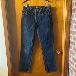 Arizona Jean Company Women's Dark Blue Straight Leg Jeans 16 Regular